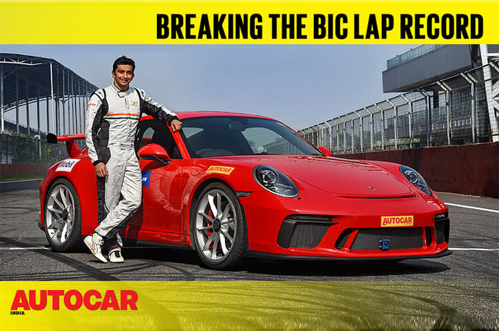 Breaking the BIC lap record in a Porsche 911 GT3 video